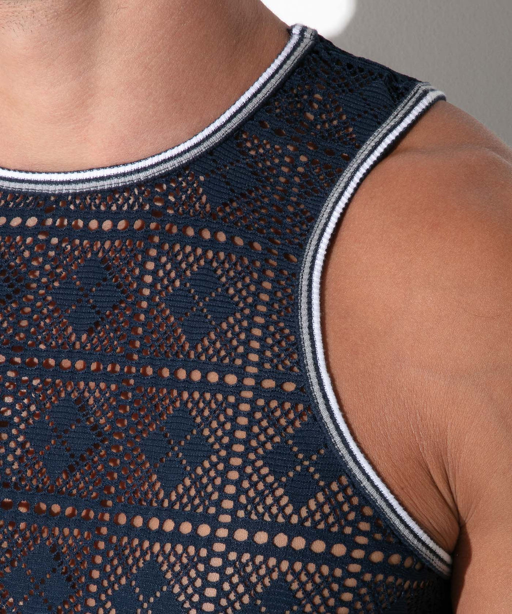 Graphic Lace Tank Top