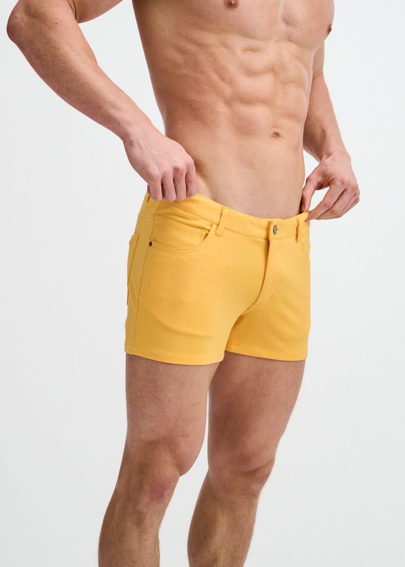 3" Stretch Knit Jean Short - Bumblebee