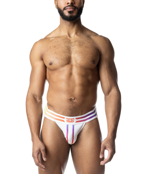 Aura Pride Jock Strap White