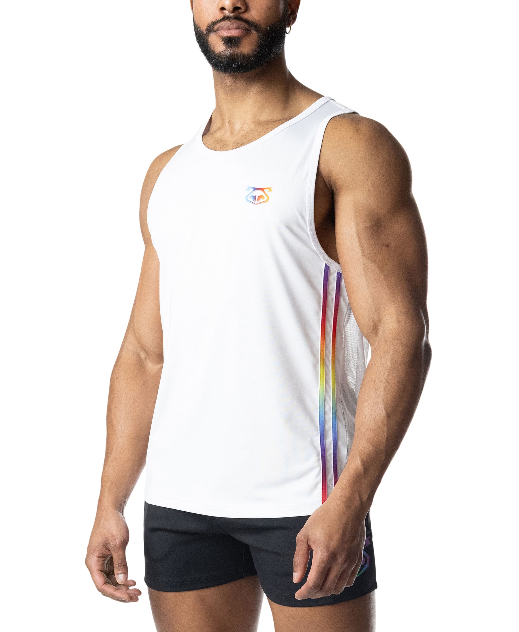 Aura Pride Tank Top White