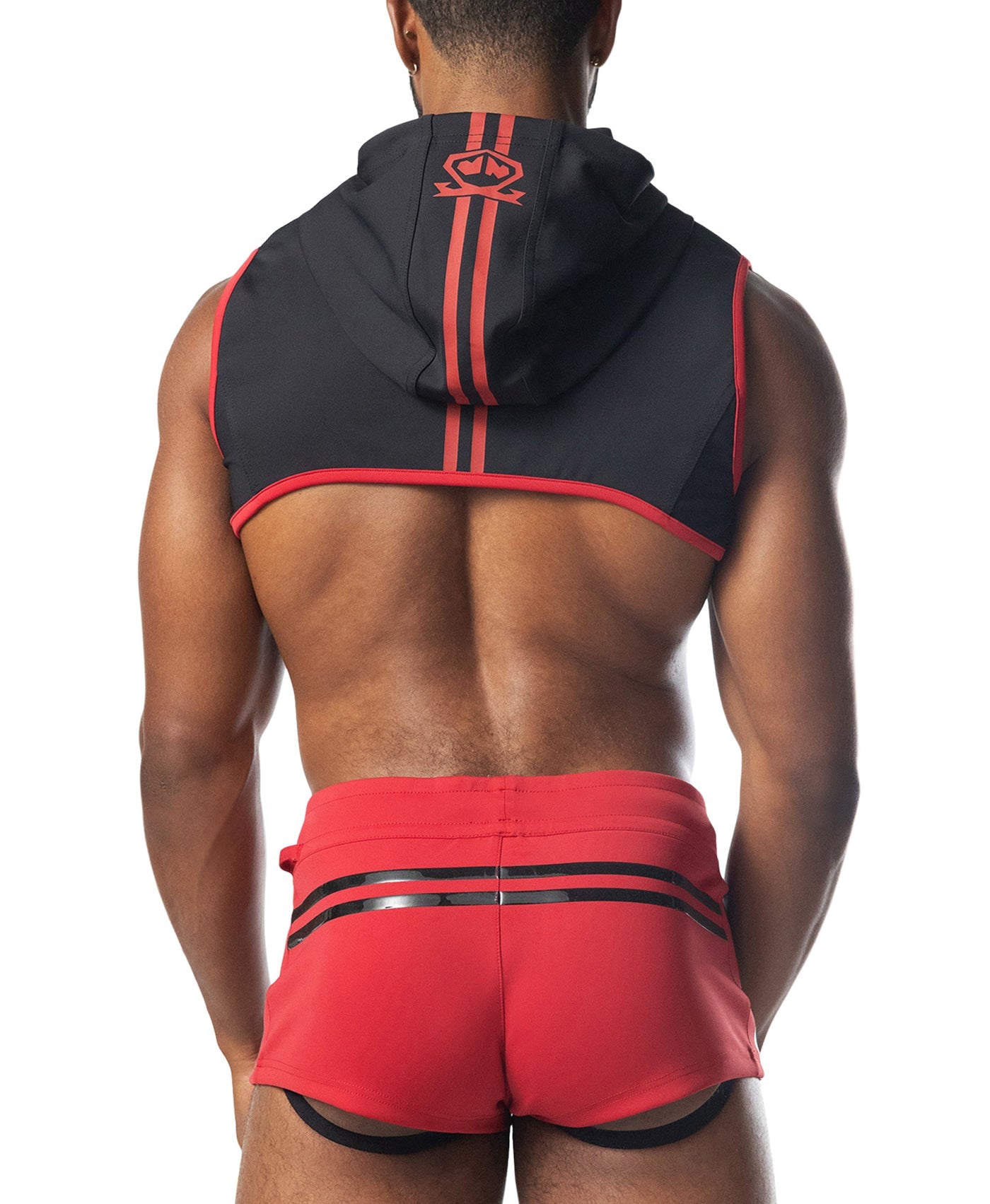 Ignite Cropped Hoodie - Black/Red