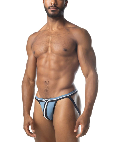 Brawn Jock Strap - Blue Steel/Black/White Indigo