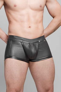 Party Pouch Zipper Shorts Black