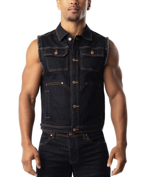 NP Denim Vest-Raw Indigo