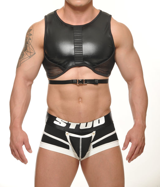 ECHELON PVC/Mesh Crop Top