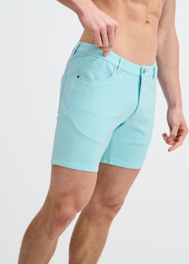 5" Stretch Knit Jean Short - Mirage
