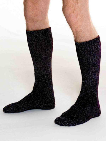 FK SPORT RAINBOW GLITTER SOCK - Black Black OS