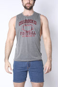 Field Goal Football Muscle Tank Heather Grey