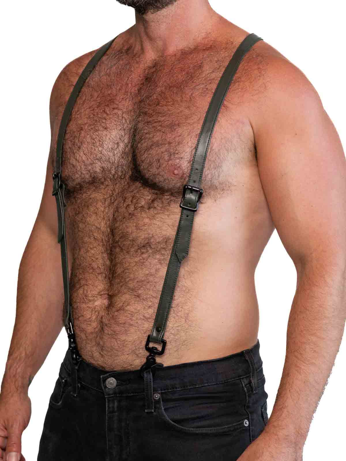FK SPORT Leather Braces Olive One size