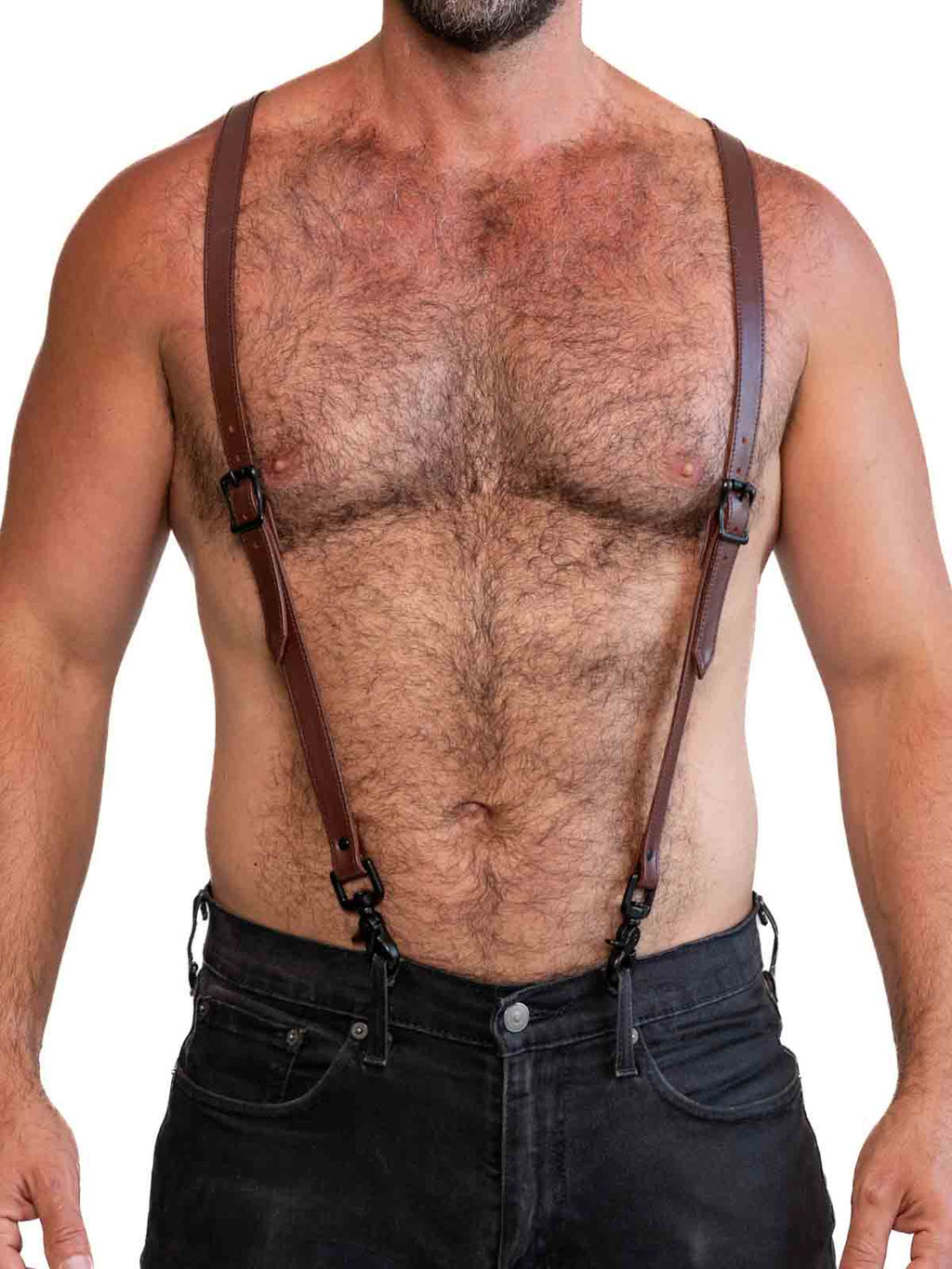 FK SPORT Leather Braces tobacco One size