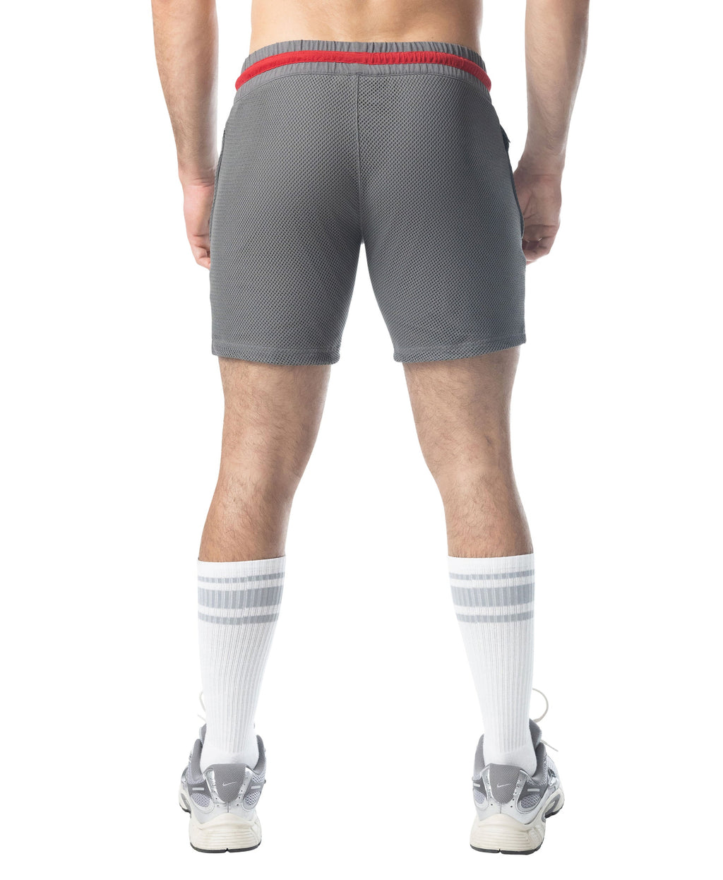 Flex Rugby Short - Charcoal Grey/Red