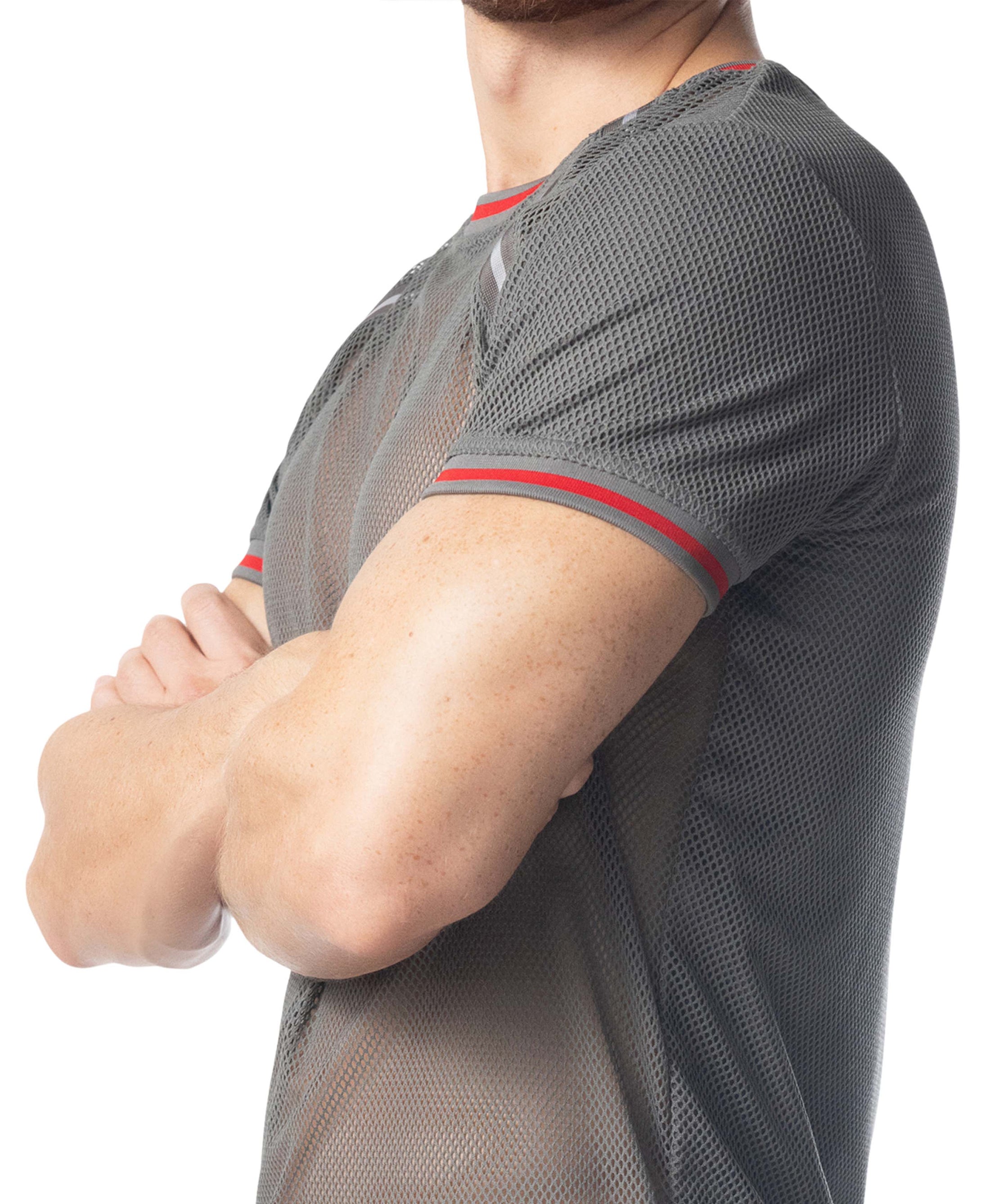 Flex Shirt - Charcoal Grey/Red