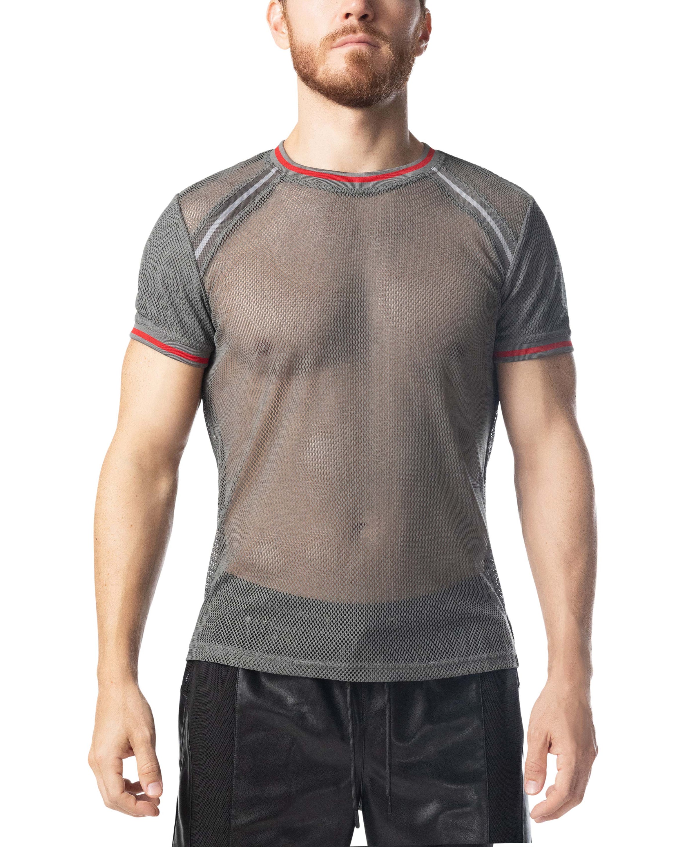 Flex Shirt - Charcoal Grey/Red