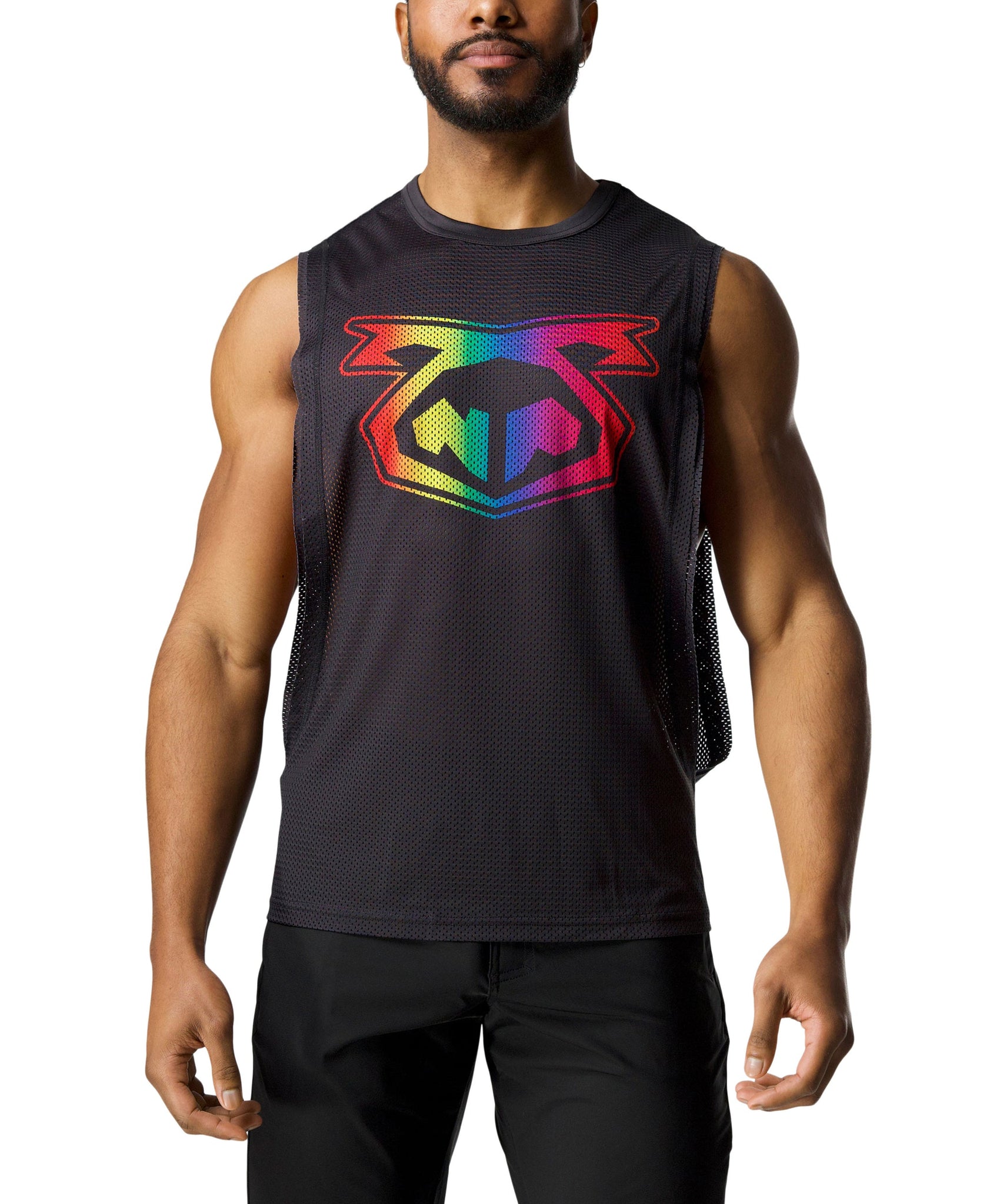 Prism Pride Shredder Tank Black