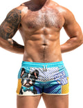 Slit Swim Short - Super Dog Blue