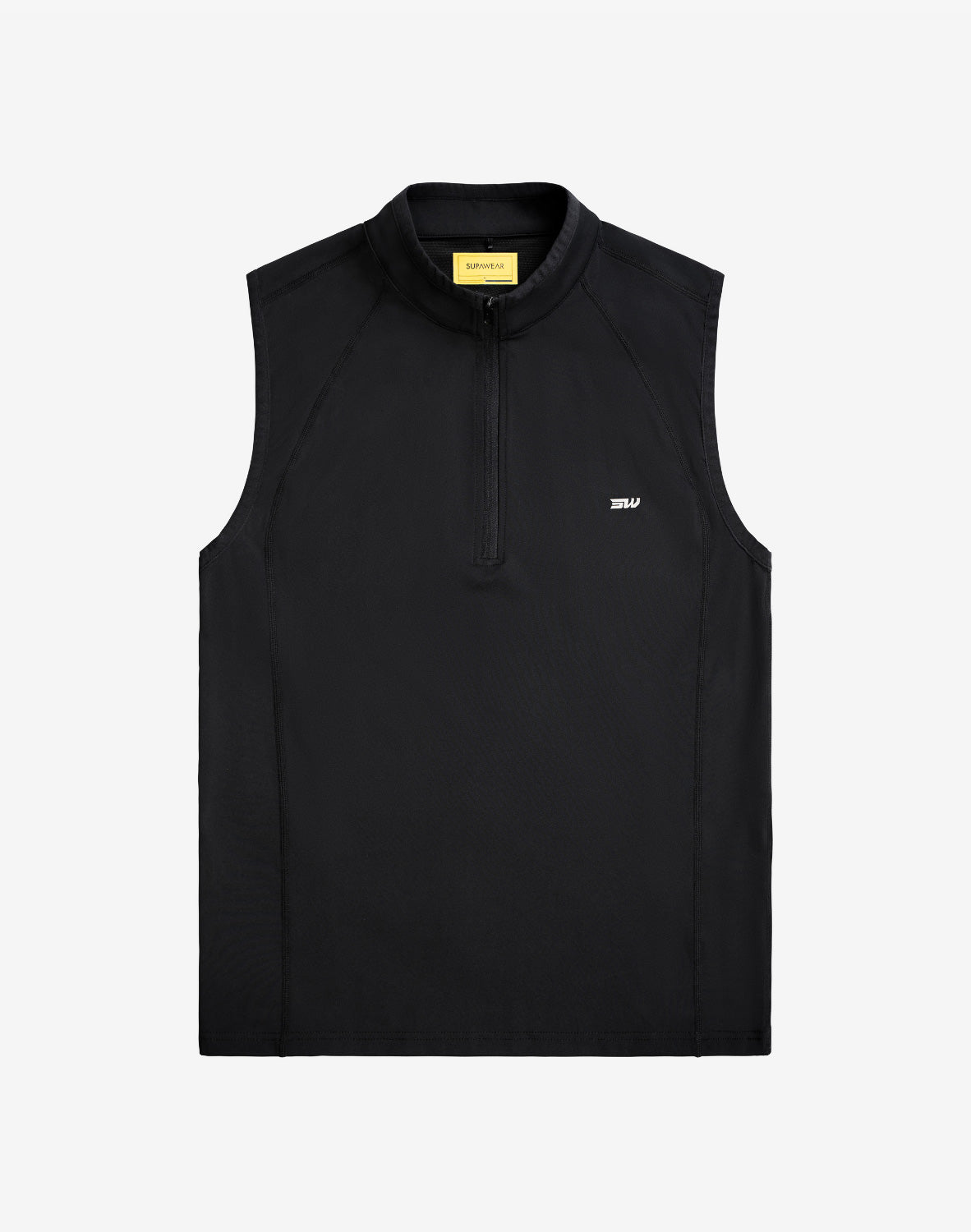 Gym2Street Half Zip Vest Black