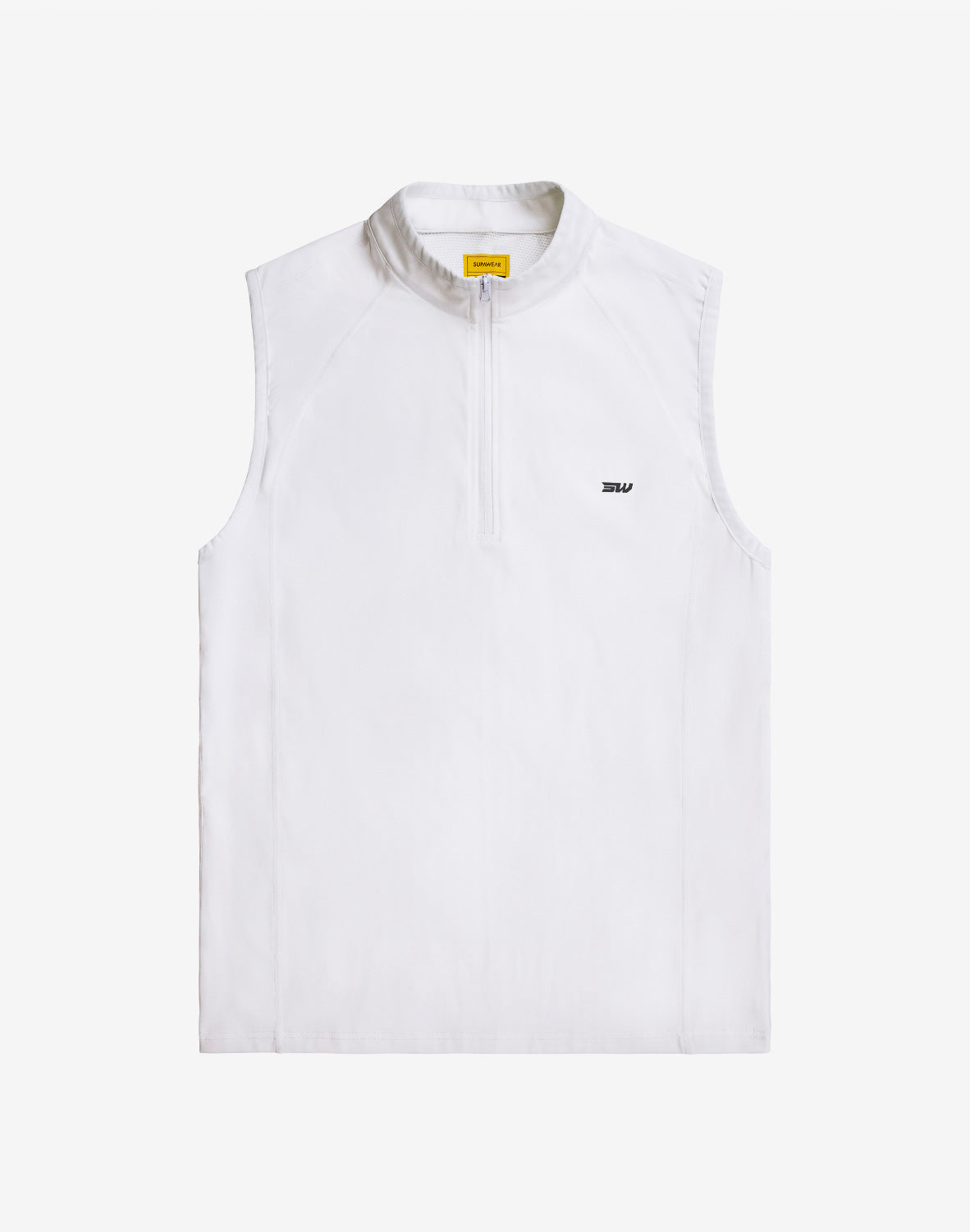 Gym2Street Half Zip Vest White