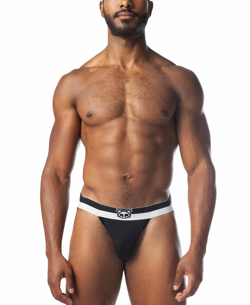 Horizon Jock Strap Black White
