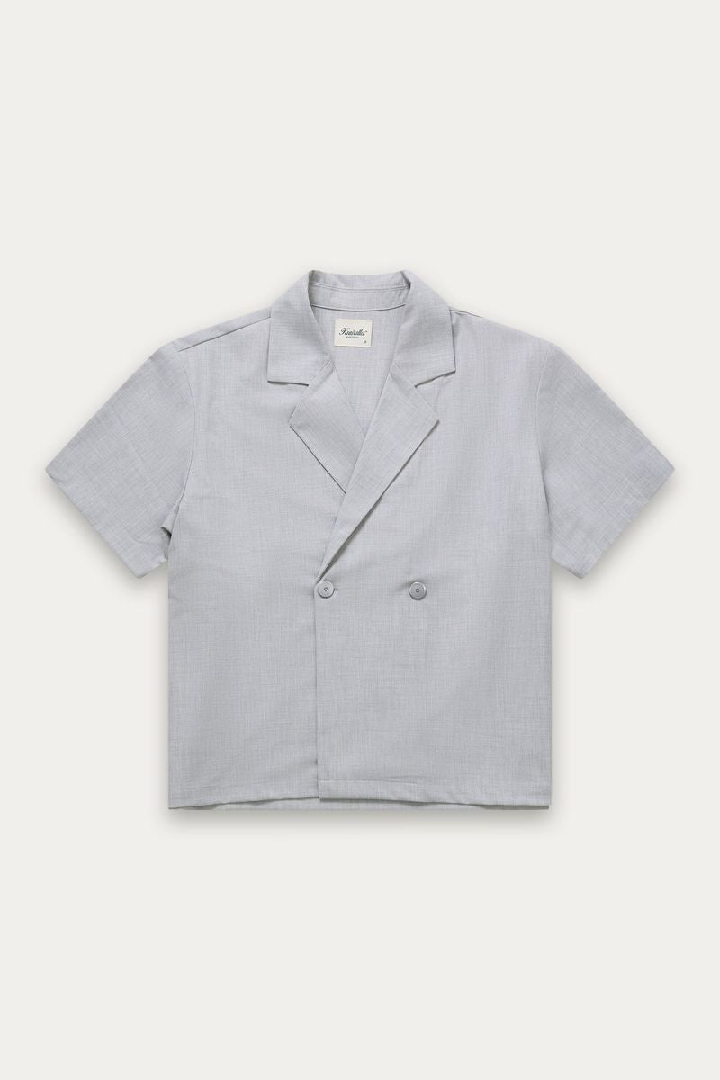 Breasted Shirt Light Grey