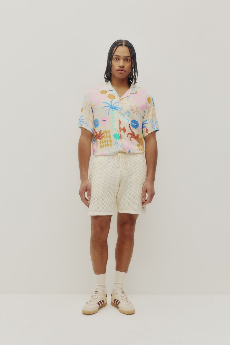 Beach Shirt - Cream Sunny Vibes