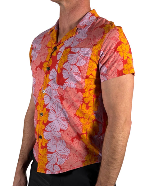 Allover Hibiscus Resort Shirt