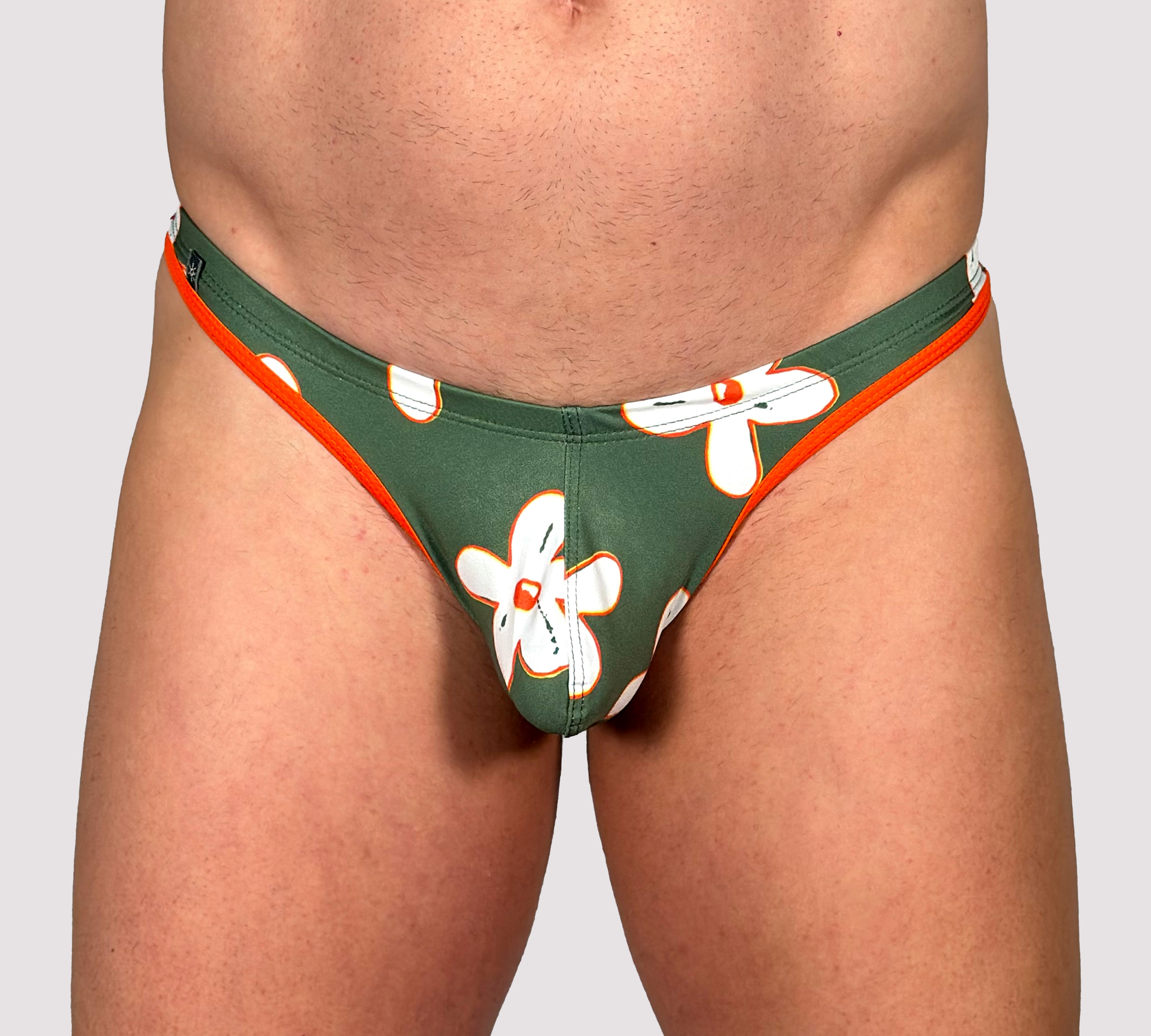 Dayse Print Thong Green