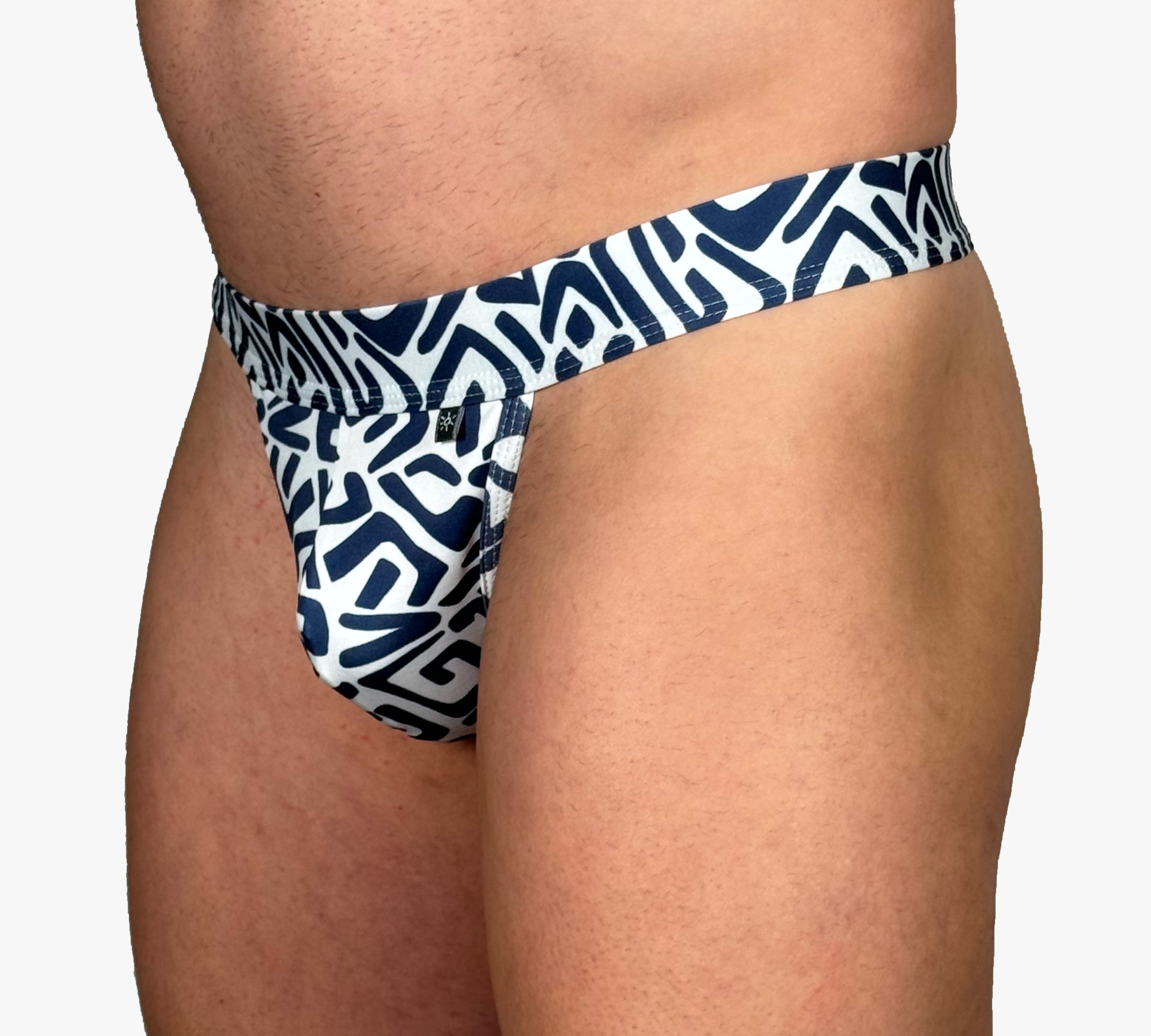 Maze Print Thong