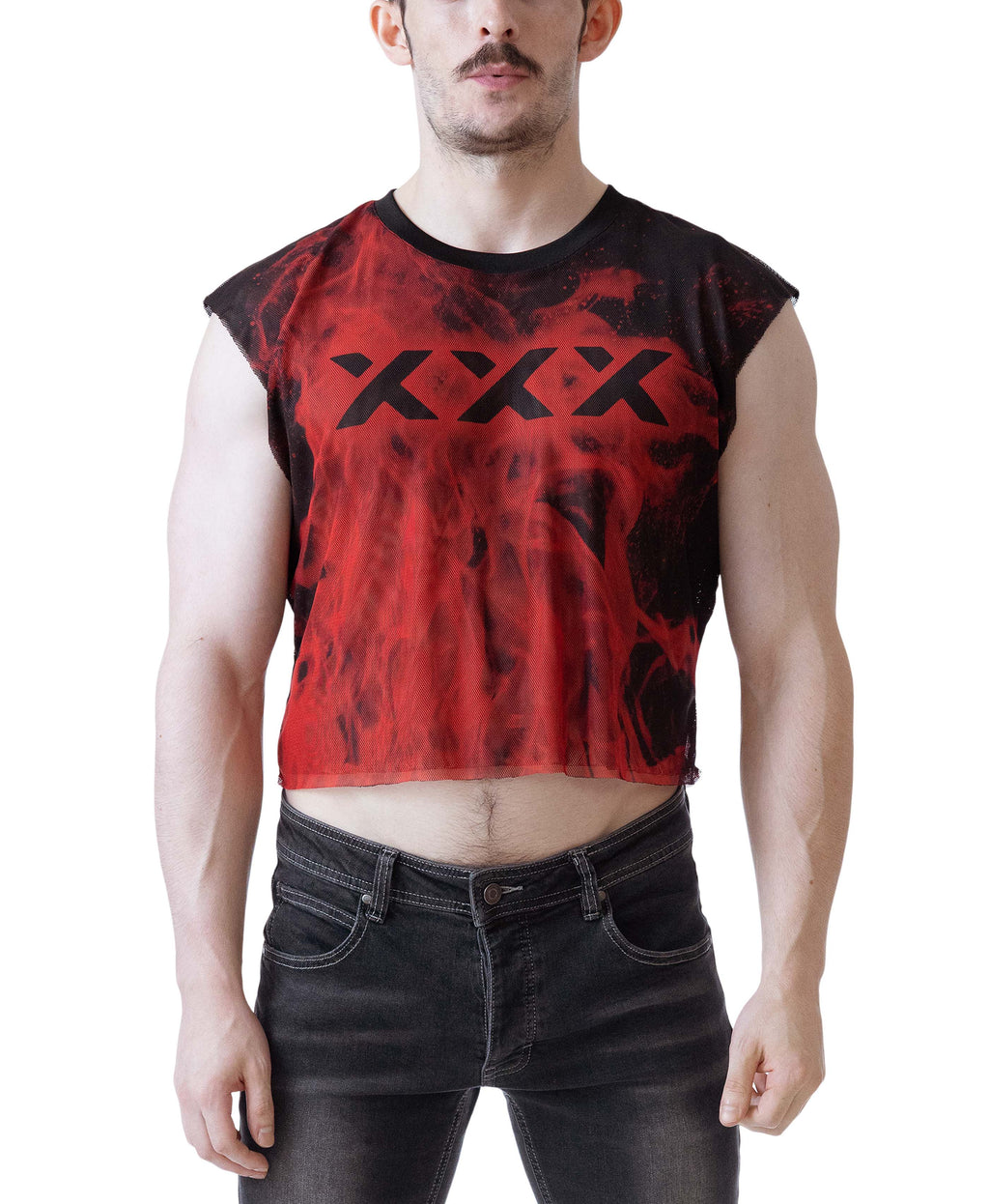 Inferno Sleeveless Crop Top - Flame