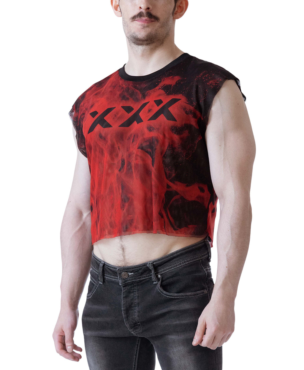 Inferno Sleeveless Crop Top - Flame