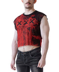 Inferno Sleeveless Crop Top - Flame