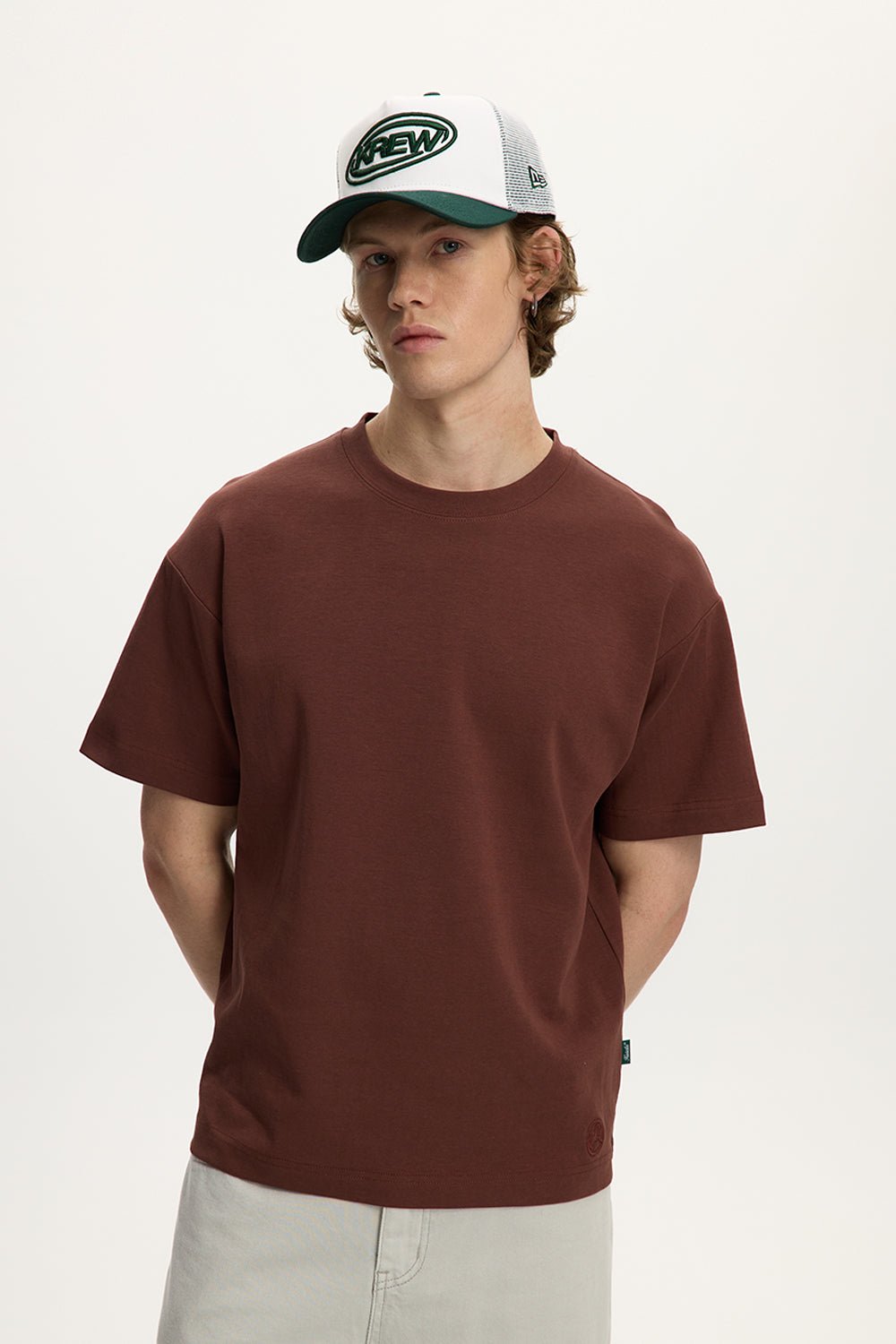 Interlock Box Tee Brown