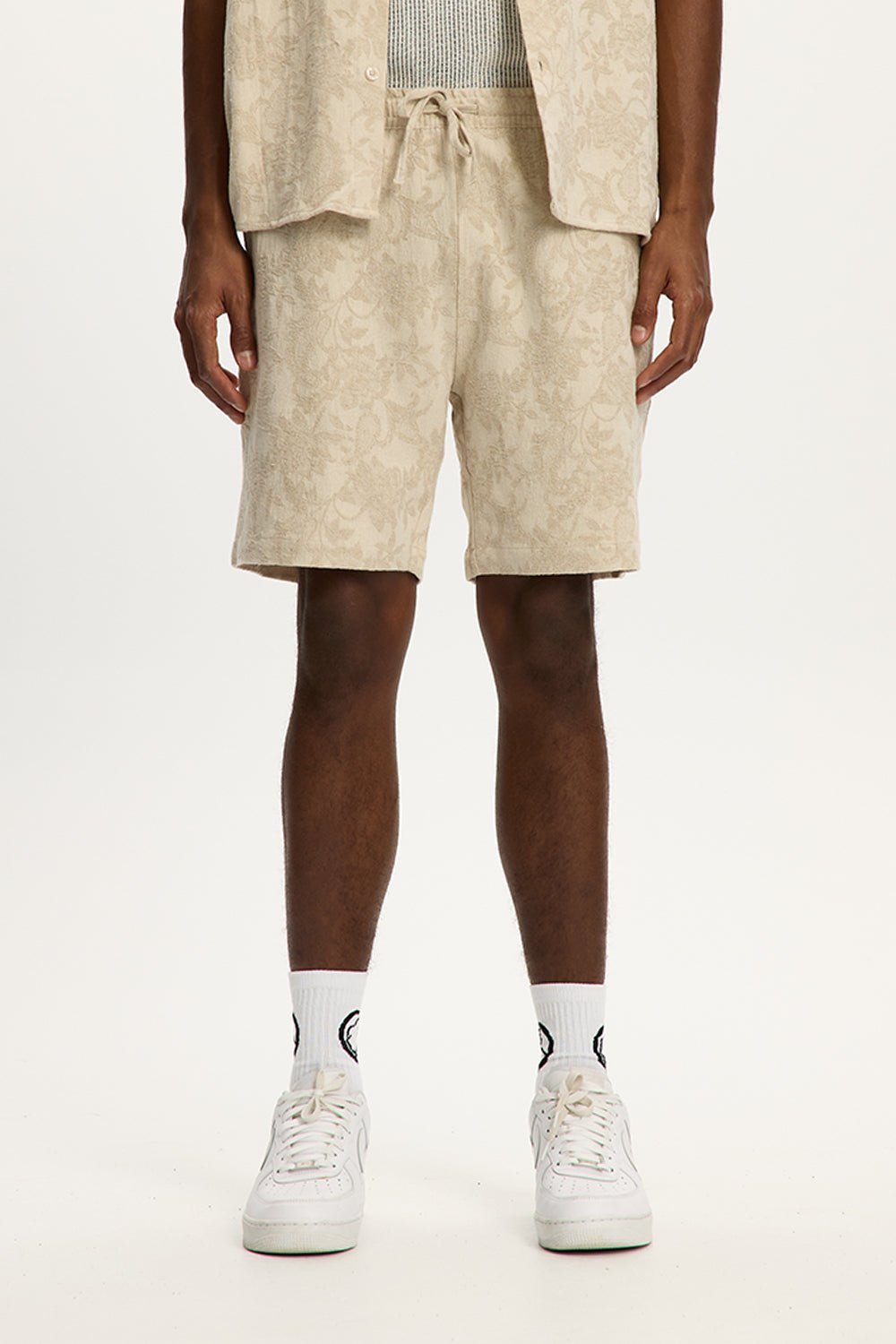 Jacquard Linen Short Natural