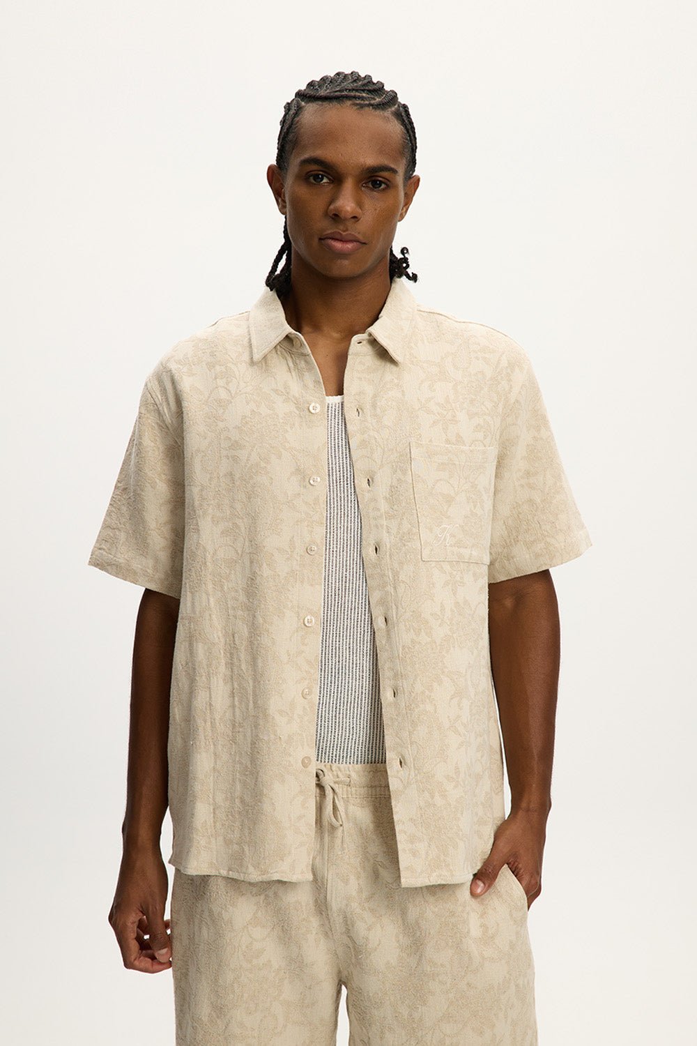 Jacquard Linen Shirt