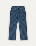 Pinstripe Baggy Denim Pants