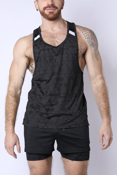 Letterman Tank Top Black