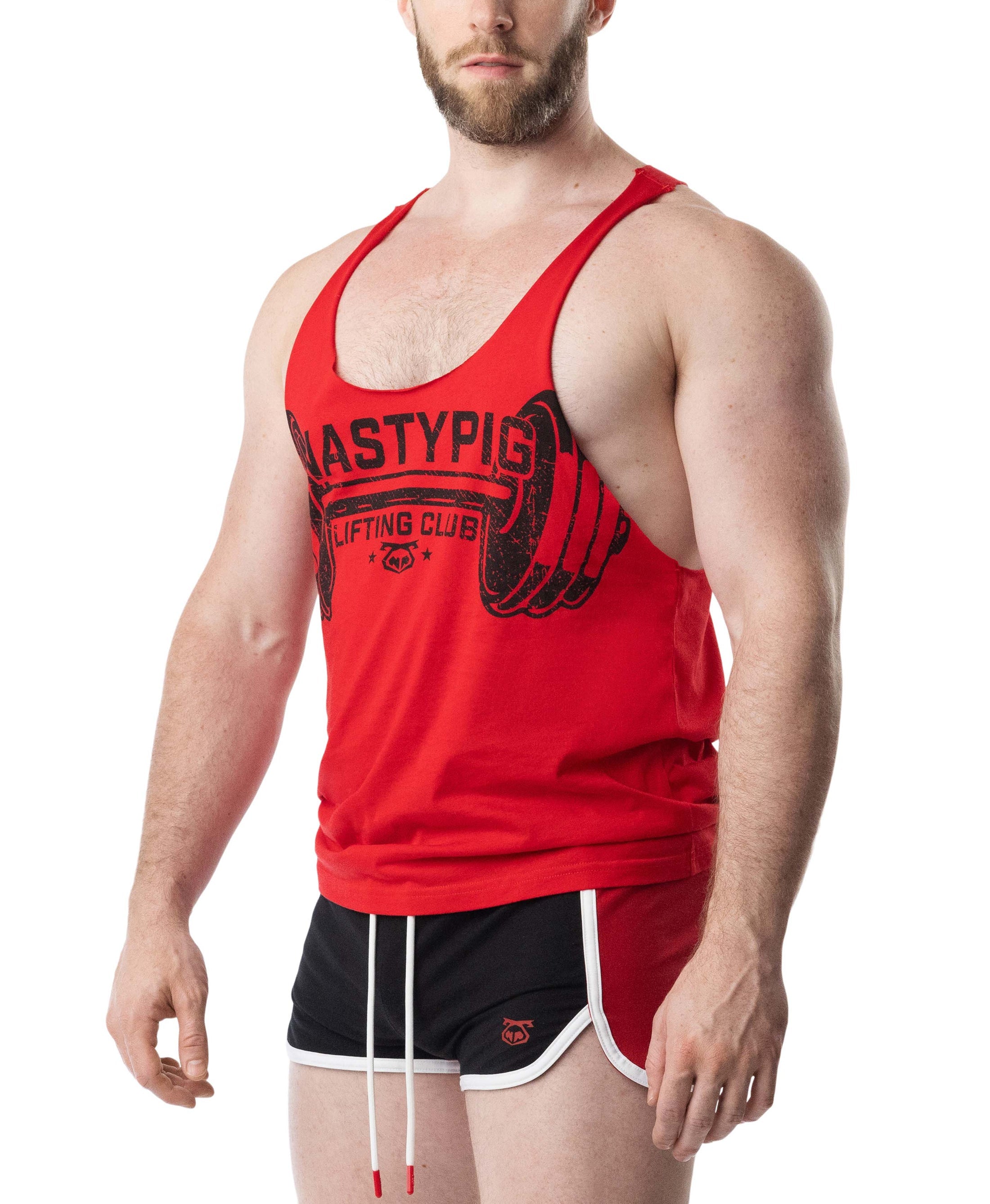 Lift Club Skank Tank-Black/Red