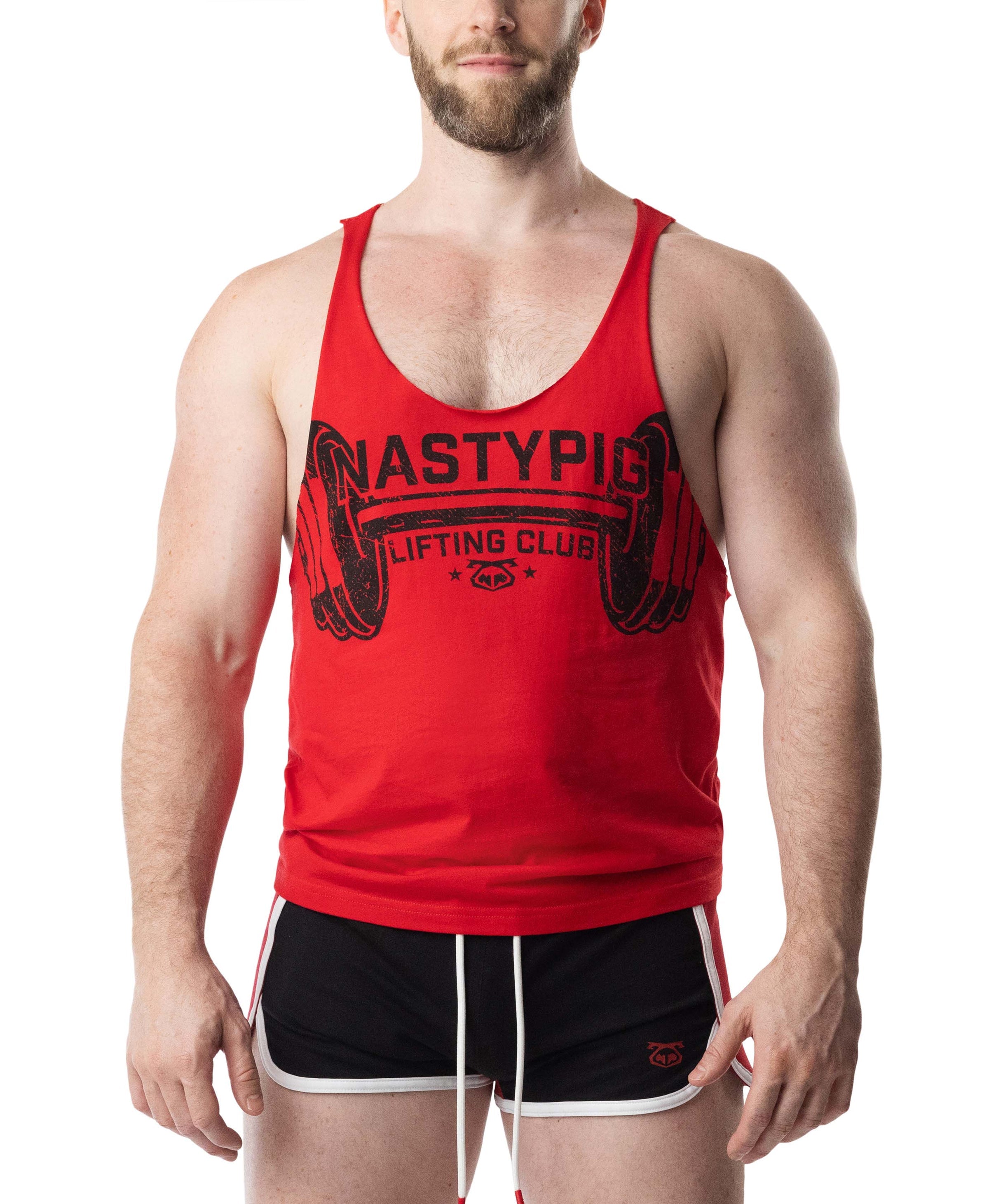 Lift Club Skank Tank-Black/Red Red