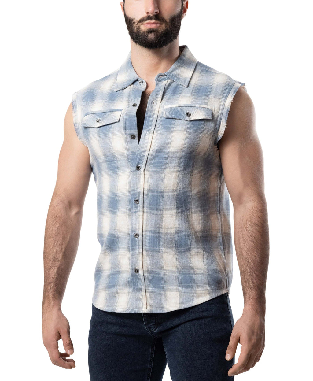 Brawn Sleeveless Shirt - Perry Blue