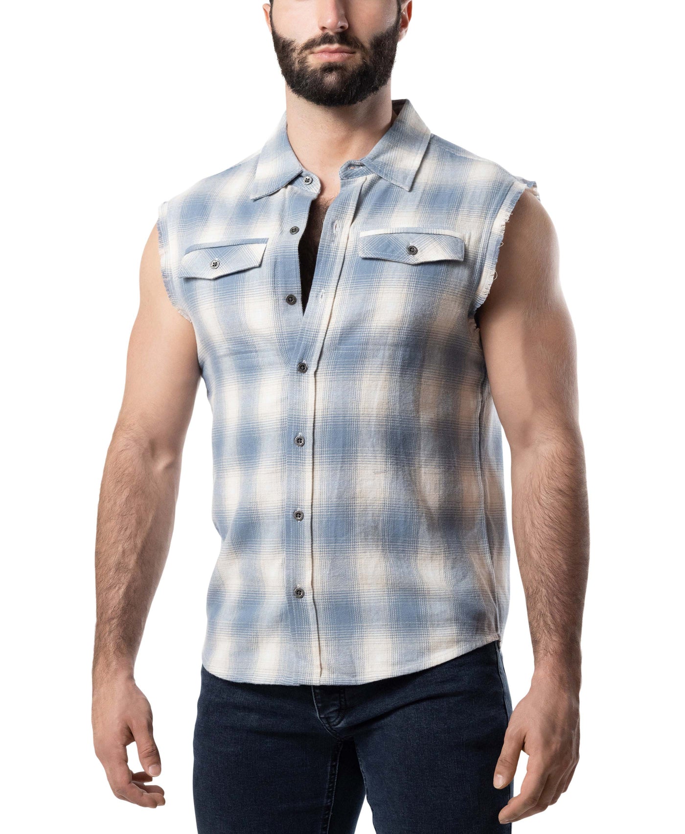 Brawn Sleeveless Shirt - Perry Blue