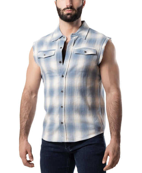 Brawn Sleeveless Shirt - Perry Blue