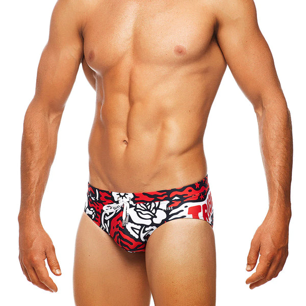 Rebel Lo Rise Swim Brief Red