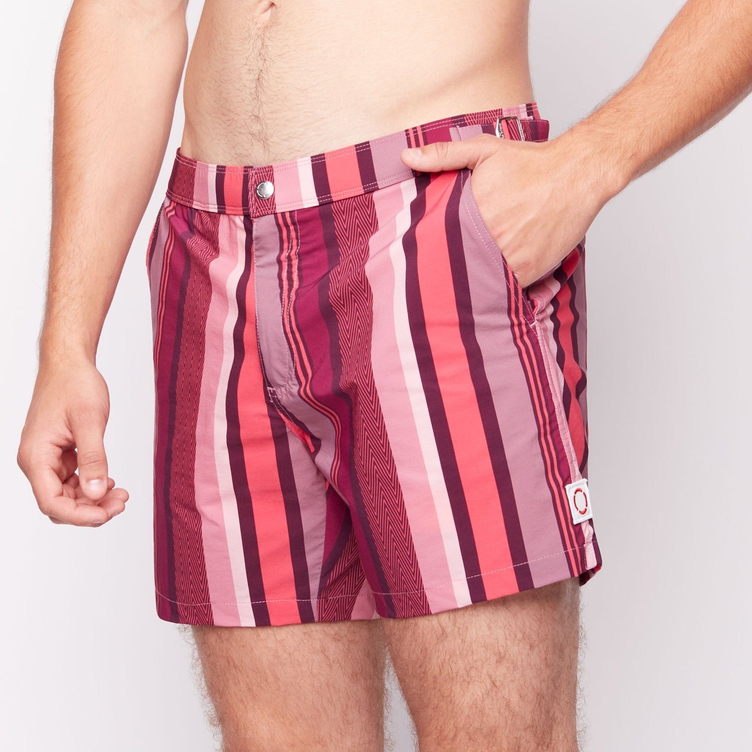 Stripe Crossover Swim Shorts