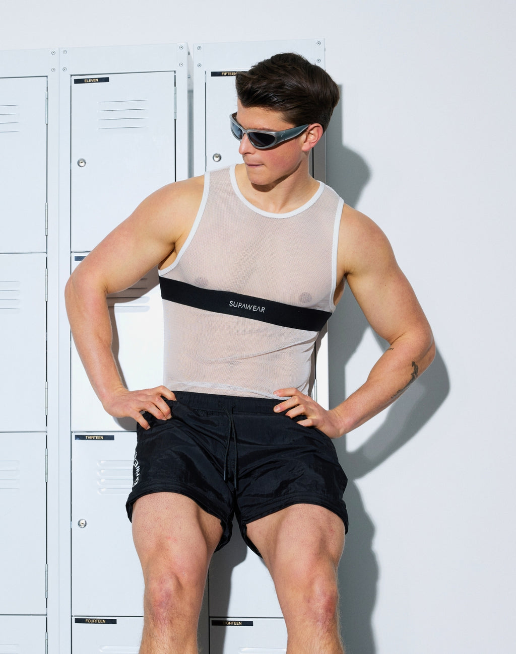 Mesh Monotone Tank White