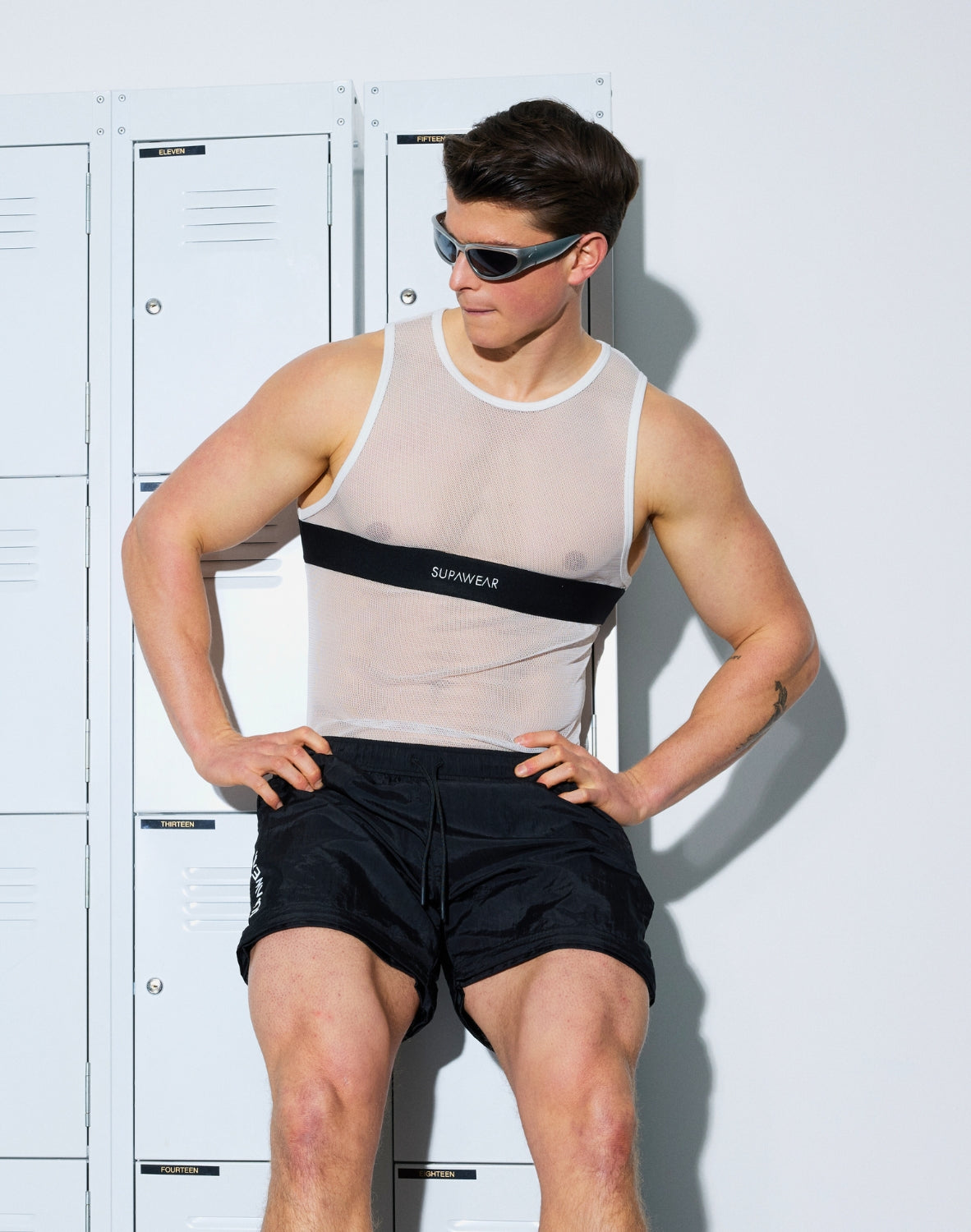 Mesh Monotone Tank White