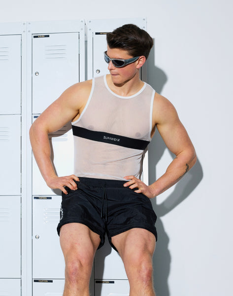 Mesh Monotone Tank White