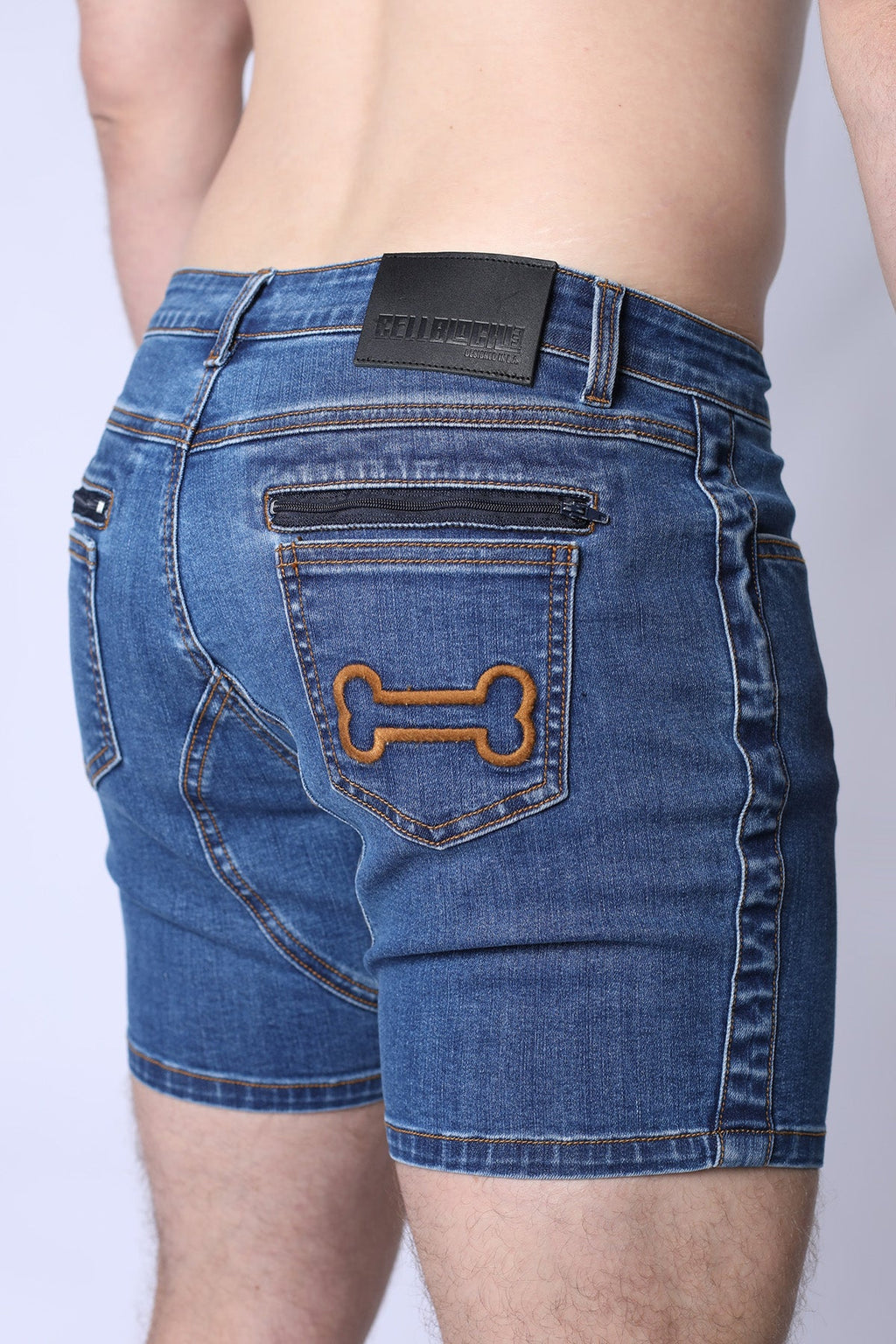 Muzzle Up Denim Zipper Short Indigo