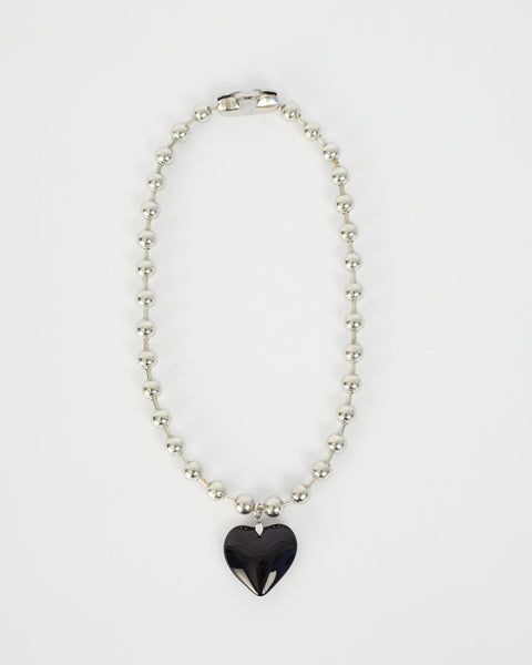 BALLS AND HEART NECKLACE