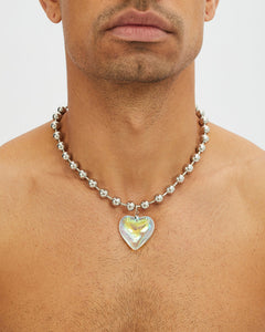 BALLS AND HEART NECKLACE
