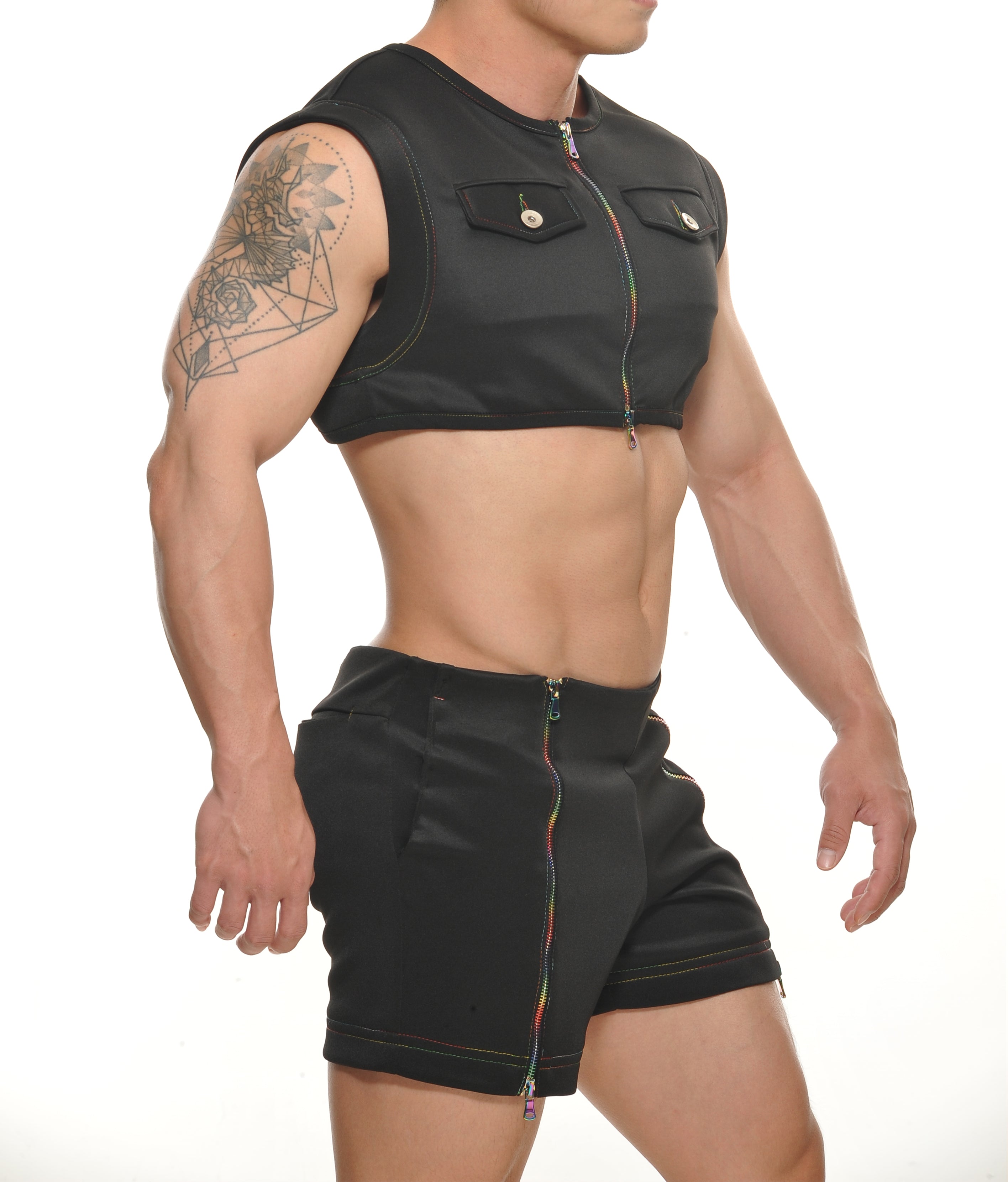 NEWARK Neophrene Zippered Crop Top