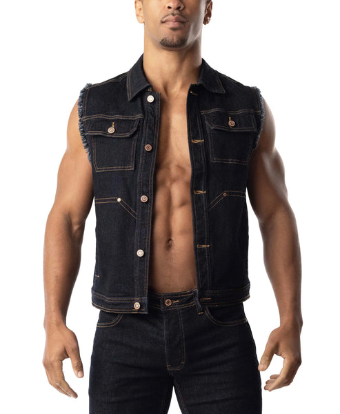NP Denim Vest-Raw Indigo
